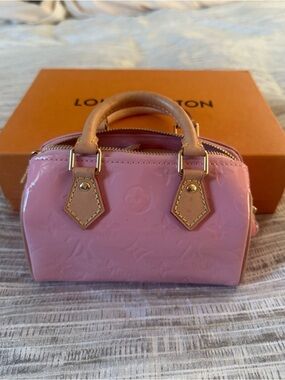 Authentic Louis Vuitton Mochi Pink Nano Speedy Limited Edition